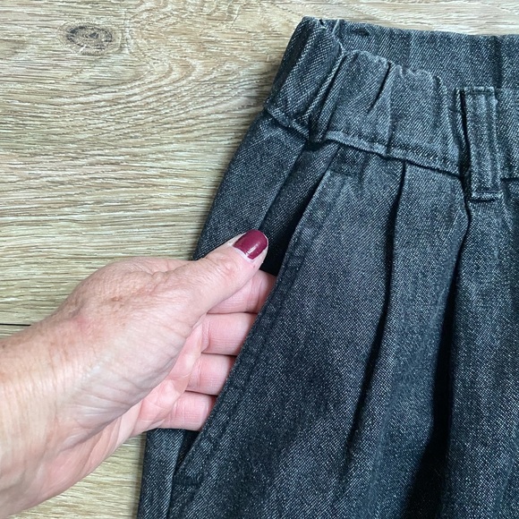 Lands' End Charcoal Grey Denim Midi A-Line Skirt Size S-Medium - Picture 3 of 9